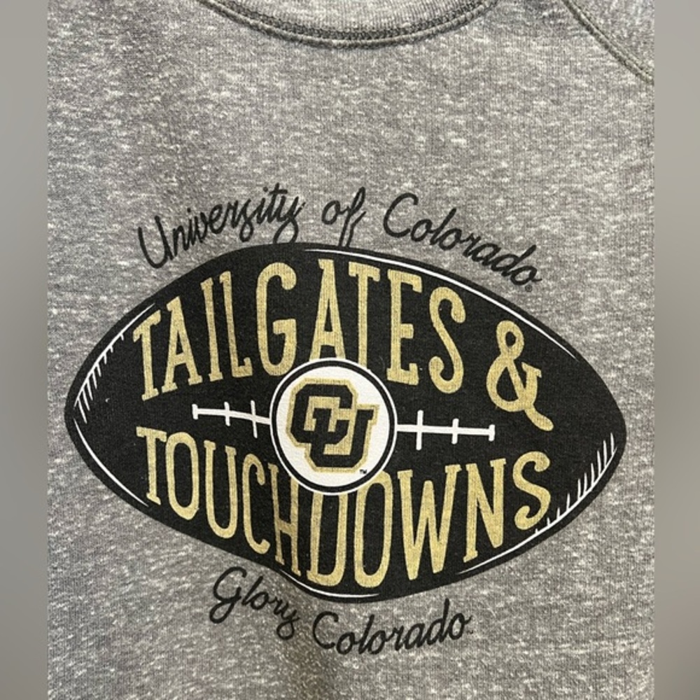 Three Square University of Colorado Buffs Tailgates & Touchdowns Sweatshirt Gray - Picture 2 of 4